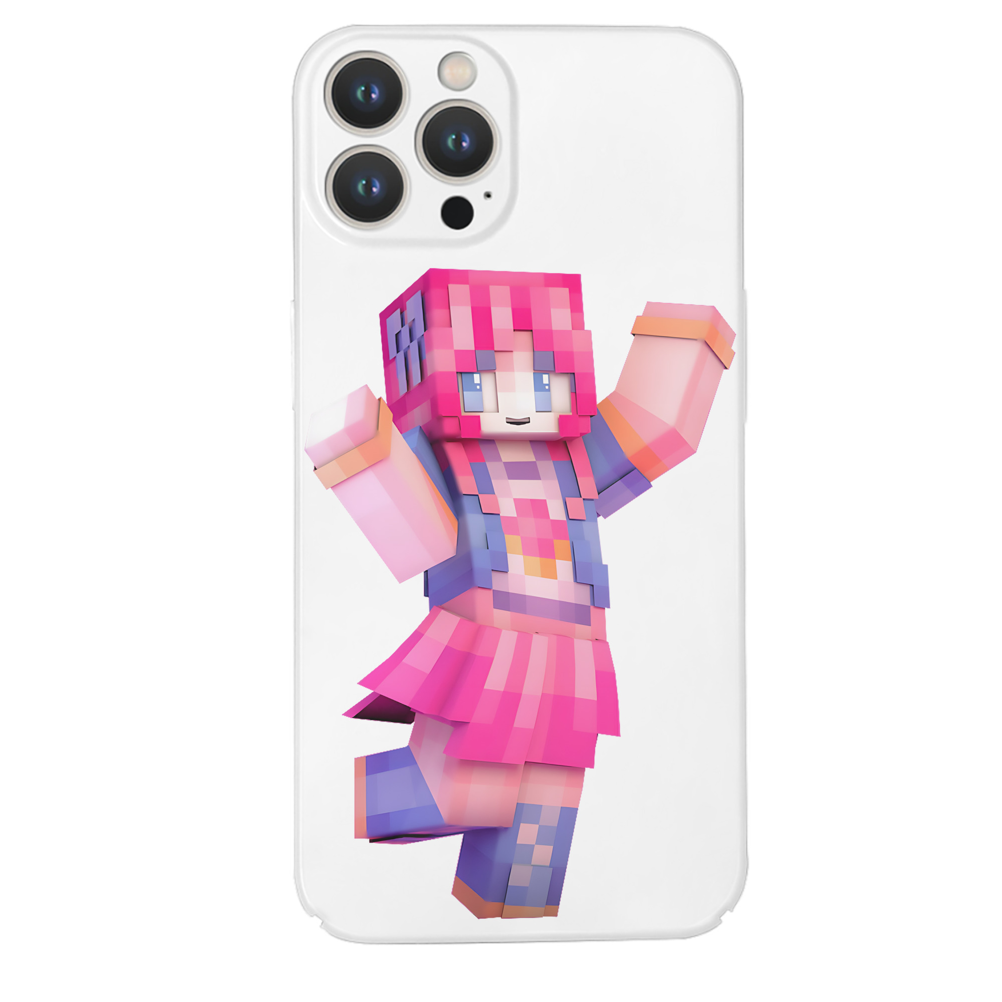 （画像用） マインクラフト ブロックの世界 Minecraft MC Block world 【iPhone 14シリーズ対応】ハードケース